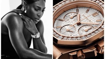 Serena Williams and her Audemars Piguet Royal Oak Offshore Chrono in rose gold - Wimbledon 2016