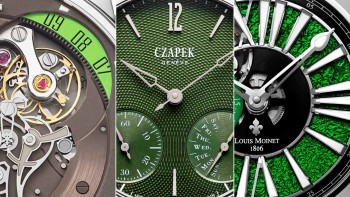 Three watches with a hint of green - Watches with colour