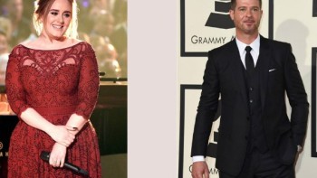 Adele and Robin Thicke in Harry Winston - Harry Winston