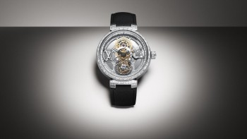 Tambour Moon Tourbillon Volant "Poinçon de Genève" Pavée - Louis Vuitton