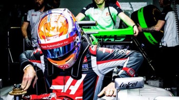 Romain Grosjean and his RM 011 TPT Quartz in Red - Richard Mille
