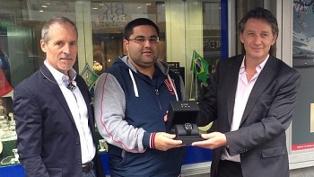 The winner receives his watch - RSW competition