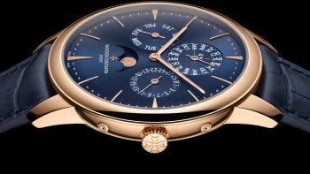 Patrimony perpetual calendar ultra-thin, blue dial - Vacheron Constantin