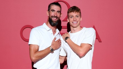 Michael Phelps & Léon Marchand © Omega