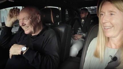 Jean-Claude and Pierre Biver Catch a Lift to the Fair - JC Biver