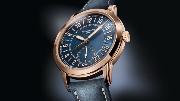 L’autre option GMT de Patek Philippe, l’indication de deux fuseaux sur 24 heures de la Calatrava Réf. 5224R © Patek Philippe 