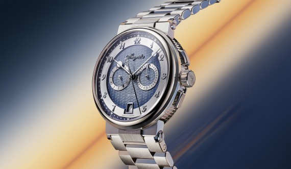 Marine Chronographe 5527 with 18k white gold bracelet © Breguet