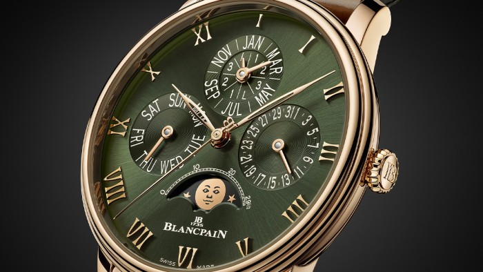 Villeret Quantième Perpétuel with an intense green dial © Blancpain