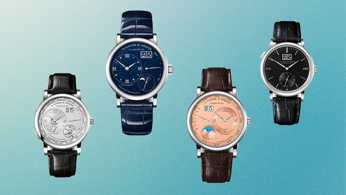 Saxonia Outsize Date in white gold, 38.5mm diameter, automatic movement, hours, minutes, outsize date, small seconds, leather strap © A. Lange & Söhne