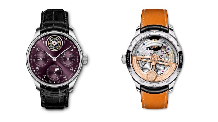Portugieser Perpetual Calendar Tourbillon in Platinum with a Purple Dial © IWC Schaffhausen
