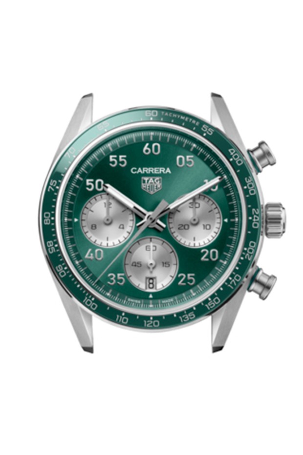 Carrera 42mm with green sunray brushed dial © TAG Heuer