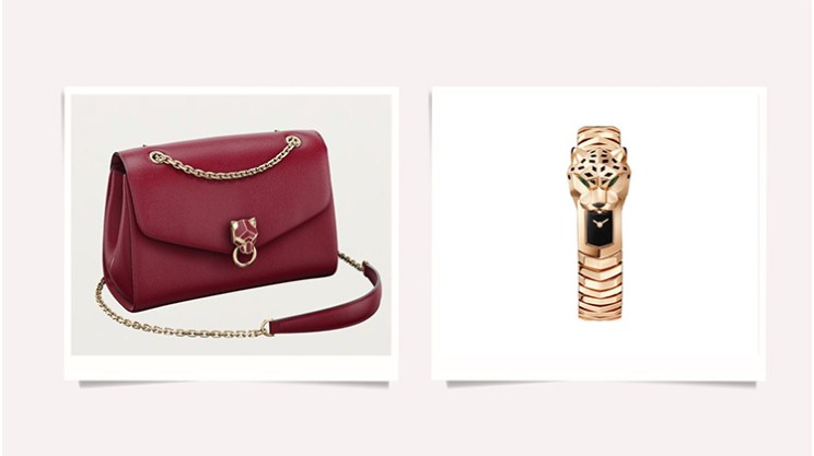 Cartier Panthère timepiece and Panthère de Cartier Bag © Cartier
