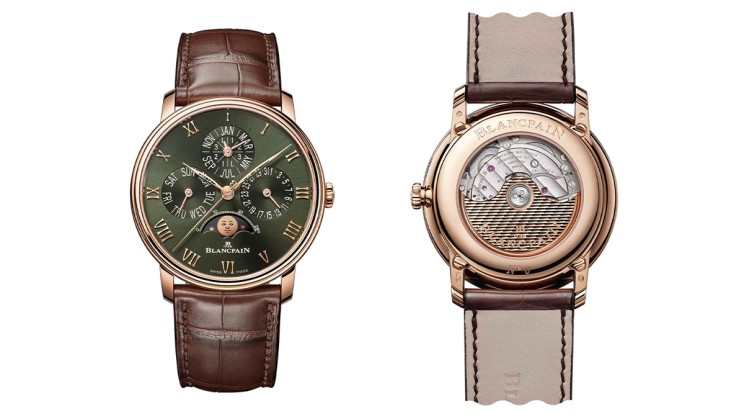 Villeret Quantième Perpétuel with an intense green dial © Blancpain