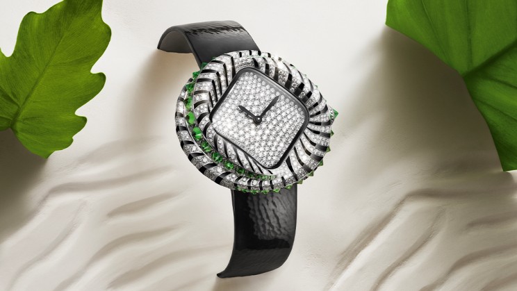 Animal jewellery watch, rhodium-finish white gold © Cartier