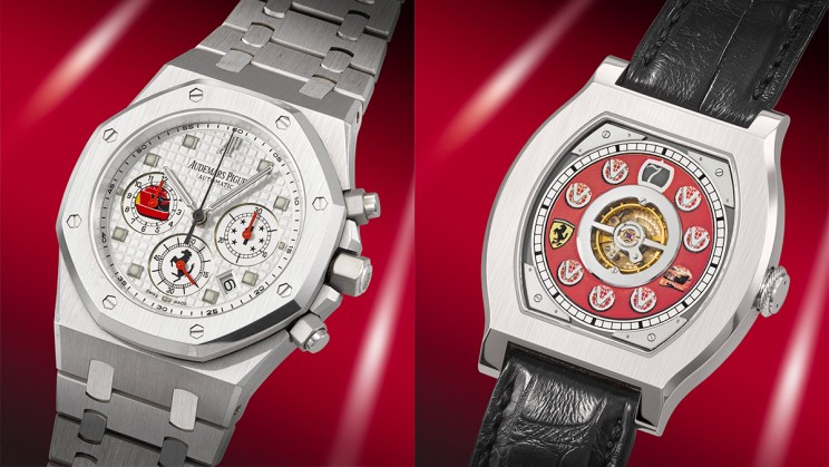 Michael Schumacher's Audemars Piguet in 18k white gold and F.P. Journe platinum Vagabondage © Christie's