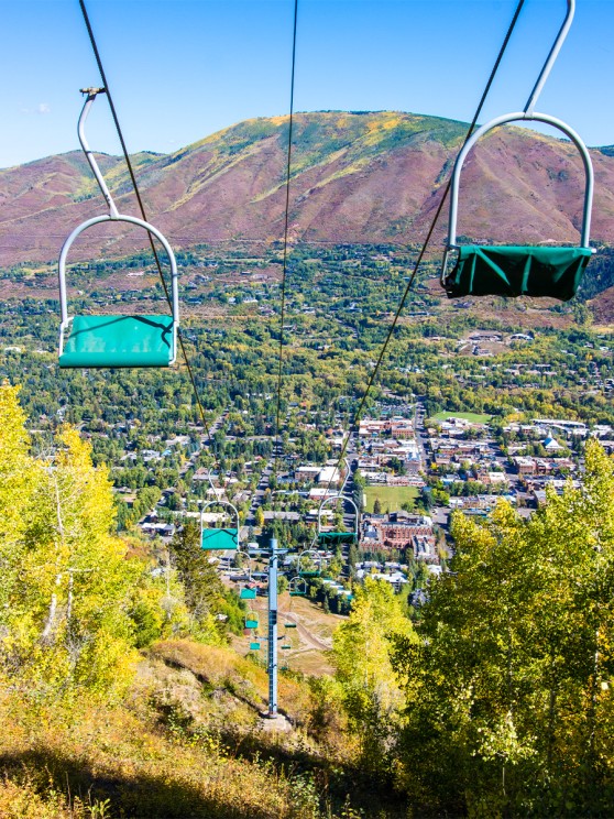 Aspen mountain looking downtown © Watch Week Aspen