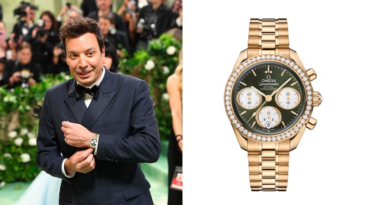 Jimmy Fallon © Aliah Anderson / Getty Images |&nbsp;Speedmaster 38mm Moonshine Gold © Omega