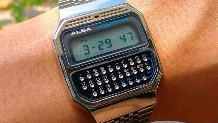 Alba by Seiko Pulsar Calculator Alarm Watch © Watchcharts