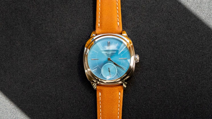 Laurent Ferrier Micro-Rotor Square Ice Blue © Amaury Thomas / WorldTempus