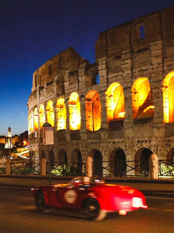 Our second day of driving - and the 3rd leg of the 1000 Miglia - ended in Rome at sunset © 1000 Miglia