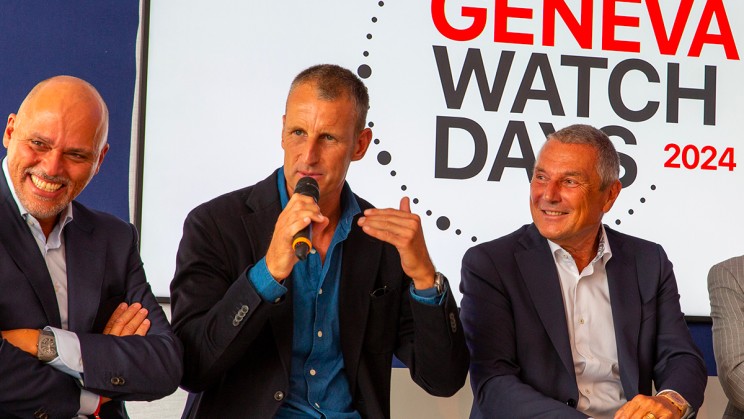 Antoine Pin (Directeur général Bulgari Horlogerie), Patrick Prugniaux (CEO Ulysse Nardin et Girard-Perregaux) et Jean-Christophe Babin (CEO Bulgari) ©&nbsp;Geneva Watch Days 