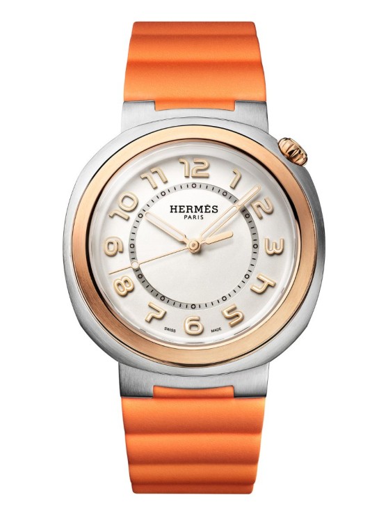 Cut in rose gold and steel - Hermès