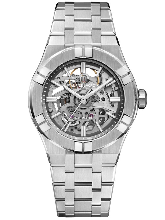 Aikon in steel, 39mm diameter, automatic movement, steel bracelet ©&nbsp;Maurice Lacroix