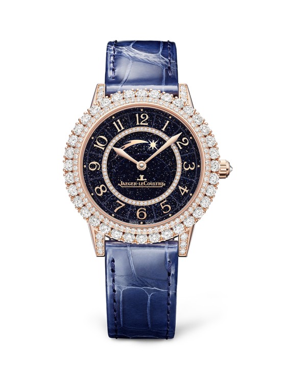 Rendez-Vous Dazzling Star en or rose et diamants, 36 mm de diamètre, mouvement automatique avec complication étoile filante, bracelet en cuir ©&nbsp;Jaeger-LeCoultre