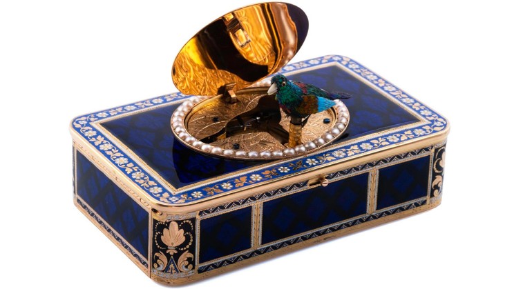 Frères Rochat – «Oiseau chanteur, allegory of Geography, Singing bird box    . EST 150K - 250K CHF