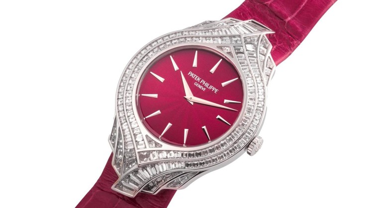 LOT 668 - Patek Philippe Ref. 4895G, Calatrava Haute Joaillerie, Baguette Diamond-Set. EST: 40K - 80K CHF