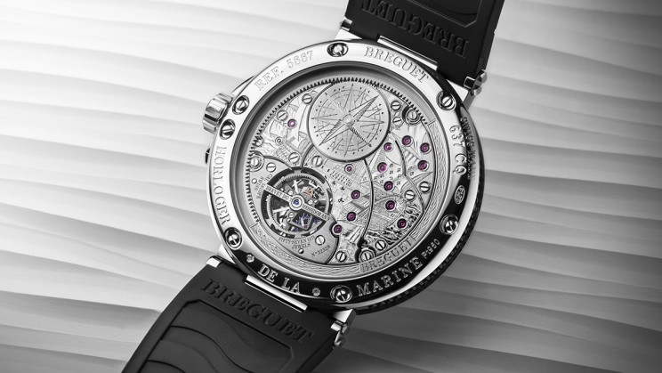 The caseback of the Marine Tourbillon Equation Marchante 5887 © Breguet