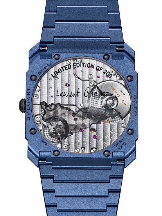 The back of the Octo Finissimo Laurent Grasso Edition © Bulgari