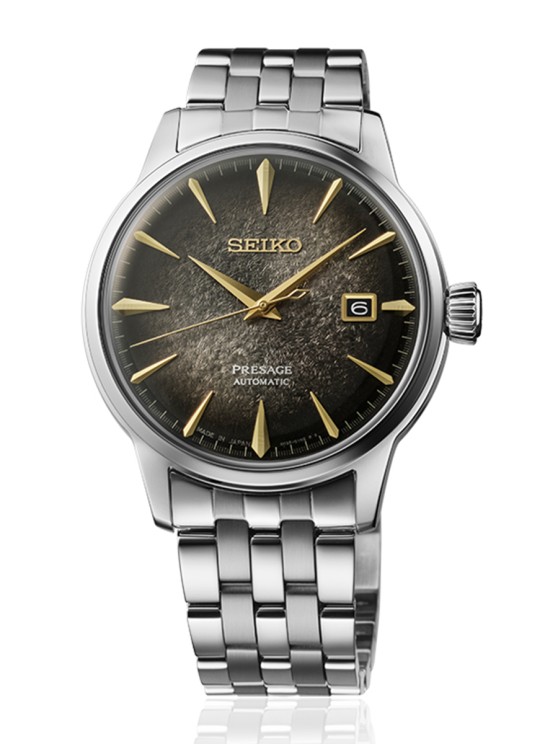 Presage Cocktail Time en acier, 40,5 mm de diamètre, mouvement automatique avec date par guichet, bracelet en acier. Série limitée à 9 000 exemplaires ©&nbsp;Seiko