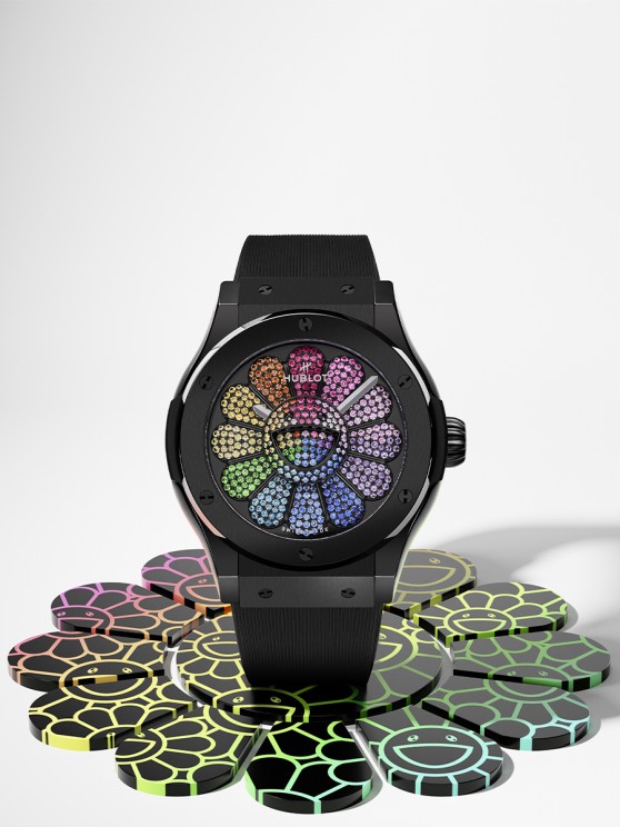 Classic Fusion Takashi Murakami Black Ceramic Rainbow © TM/KK/Hublot