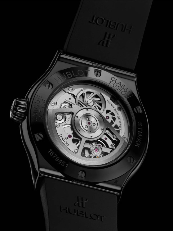 Back of the Classic Fusion Takashi Murakami Black Ceramic Rainbow © TM/KK/Hublot