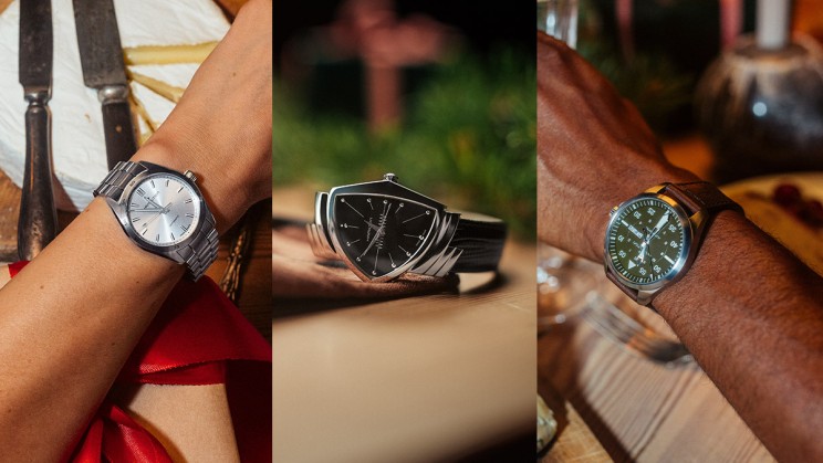 Jazzmaster Performer 34mm, Ventura, Khaki Aviation Pilot 42mm © Hamilton