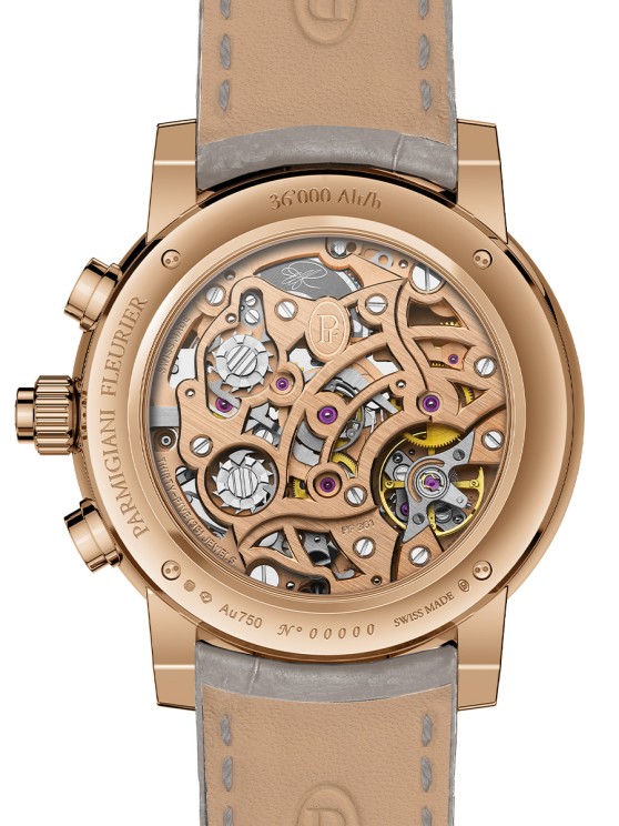 Rose Gold movement in te refreshed Toric chrono © Parmigiani Fleurier