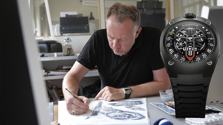 Martin Frei, co-Fondateur et Designer Urwerk, UR-150 Scorpion © Urwerk