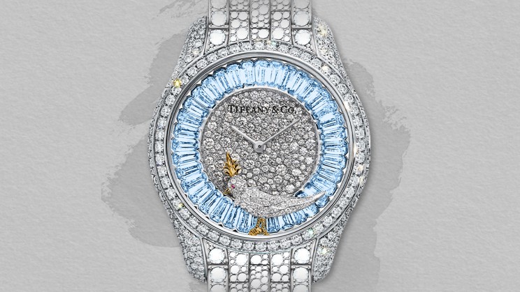 Bird on a Rock Full Pavé Diamond Watch © Tiffany & Co.