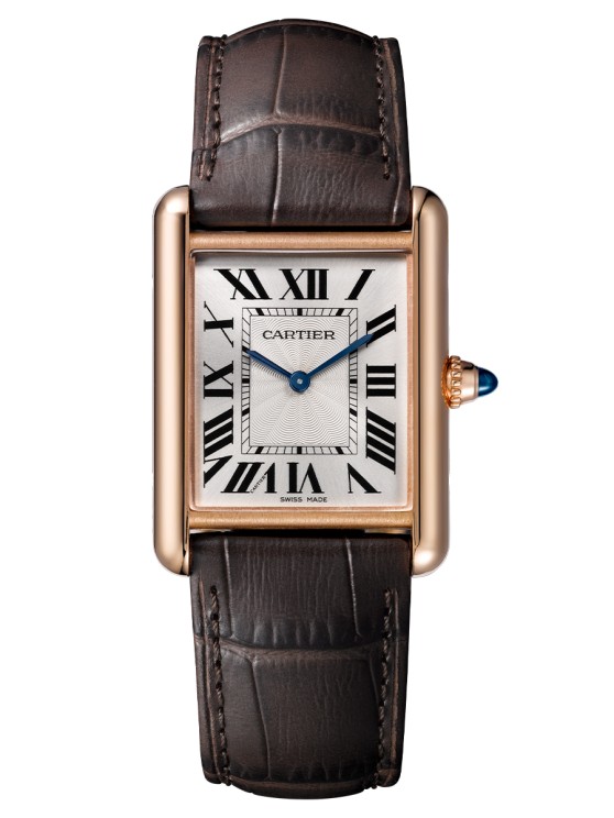 Tank Louis Cartier grand modèle en or rose, mouvement à remontage manuel, CHF 12'500 © Cartier