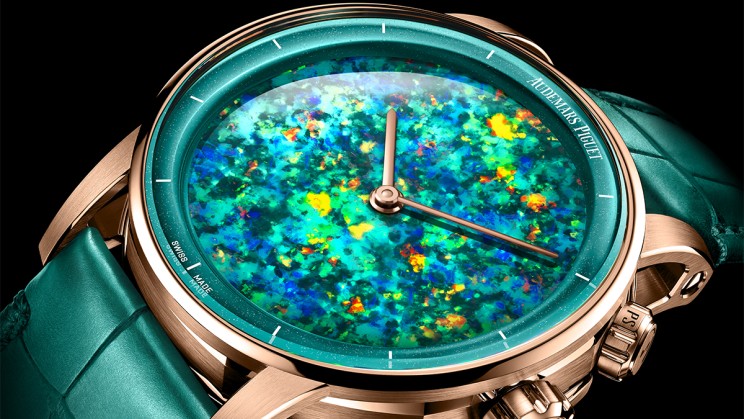 Colorful 11.59 by Audemars Piguet Grande Sonnerie Carillon Supersonnerie released for the Manufacture’s 150th anniversary enrich the collection with refined designs giving centre stage to captivating dials © Audemars Piguet