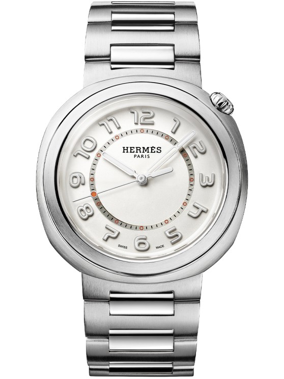 Cut, 36 mm de diamètre, bracelet en acier © Hermès