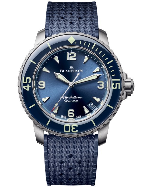 Bathyscaphe en titane, 42,3 mm de diamètre, mouvement automatique avec date par guichet, bracelet en caoutchouc. CHF 15'300 © Blancpain