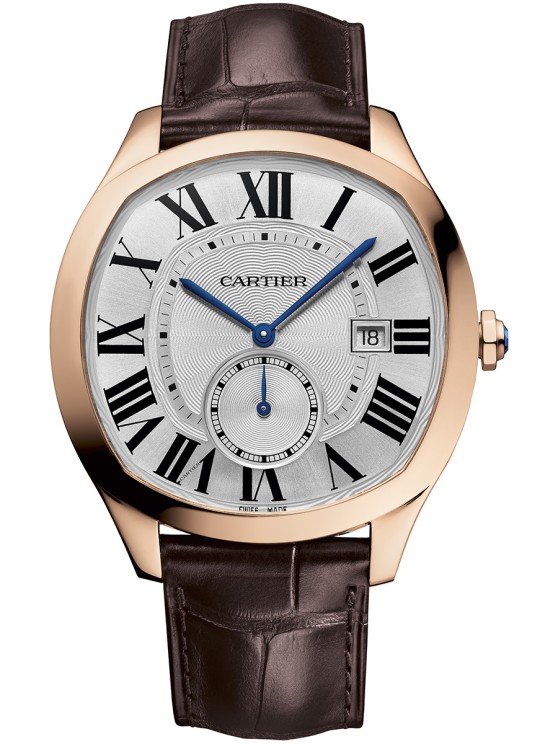  Drive en or rose, calibre 1904-PS MC automatique, bracelet en cuir. Vincent Wulveryck © Cartier.