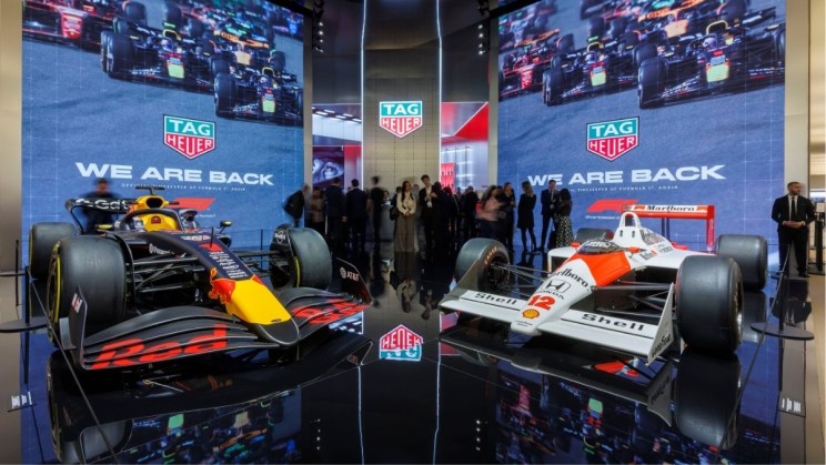 TAG Heuer celebrating their renewed partnership with Formula 1 © Watches and Wonders 