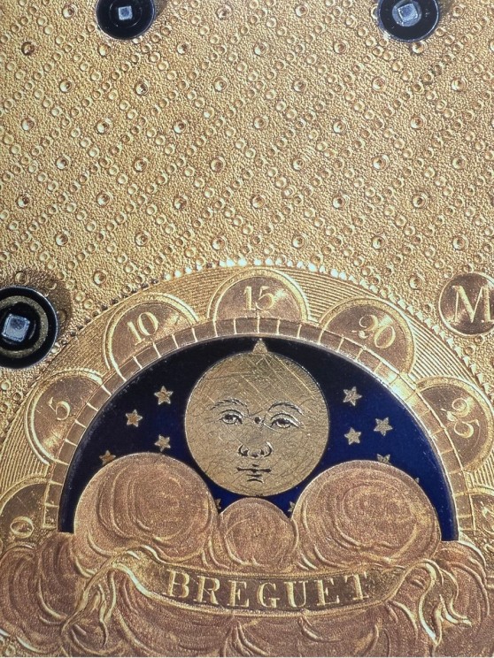 Détail du cadran d'or de la montre à double face à grandes complications Breguet n° 92 (1791) © Breguet