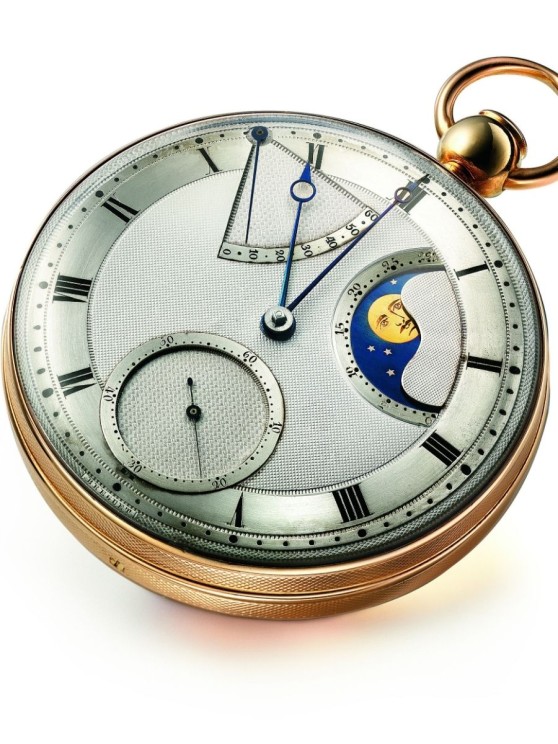 Breguet n°5, par Abraham-Louis Breguet. Tous les codes esthétiques (cadran, aiguilles, secteurs guillochés) sont déjà présents - © Breguet
