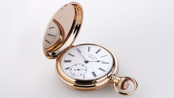 Montre de poche 17534 avec sa platin trois quarts traditionnelle -  © A. Lange & Söhne