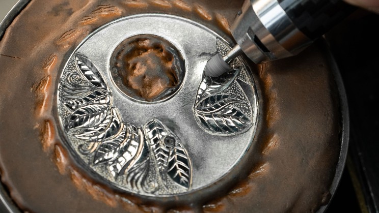 Gravure de la Tourbillon Skelet Or rouge - Catrina Skull de Jaquet Droz ©Jaquet Droz 