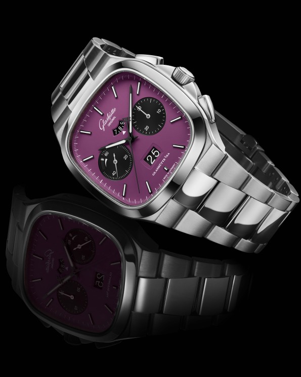 La Chronographe Date Panorama en violet © Glashütte Original